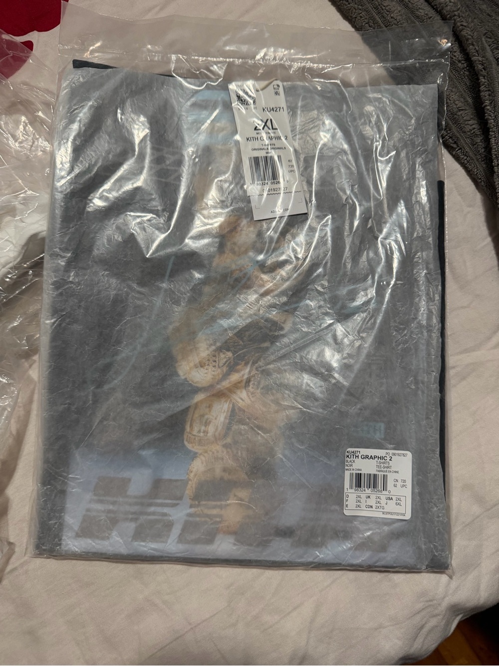 Messi/ Kith Collab  Heather Gray Graphic Tee Brand New size XXL